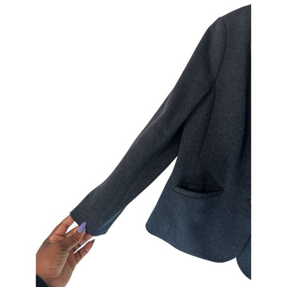 Talbots Charcoal Gray Office Work Career Business Aberdeen Blazer Size 10P - Picture 7 of 13